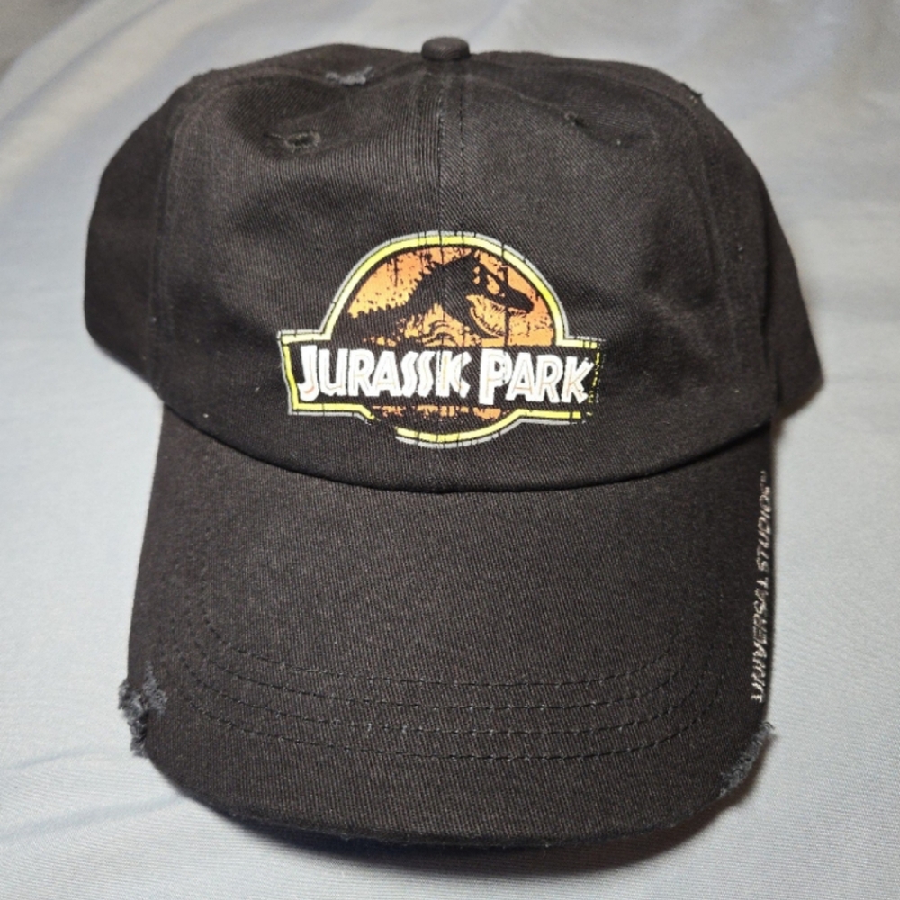 Jurassic Park Black Velcro Cap